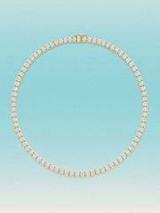 3.5mm Round 4-Prong Lab Grown Diamond Tennis Necklace