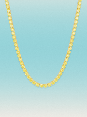 Fancy Yellow 3.5mm (18.00-25.00 ctw) Round 4-Prong Lab Grown Diamond Tennis Necklace