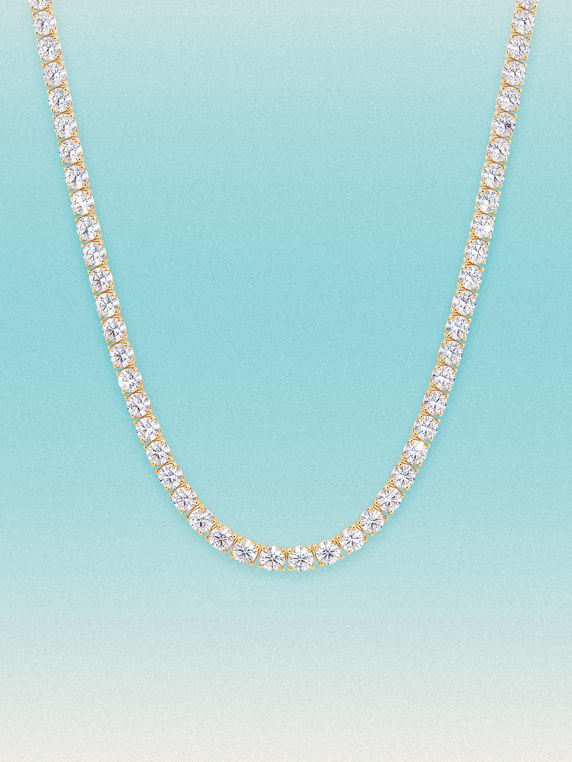 3.75mm (20.50-28.50 ctw) Round 4-Prong Lab Grown Diamond Tennis Necklace