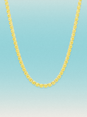 Fancy Yellow 3.75mm (20.50-28.50 ctw) Round 4-Prong Lab Grown Diamond Tennis Necklace