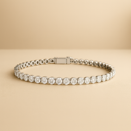 3 Prong Tennis Bracelet 14K (7 inch)