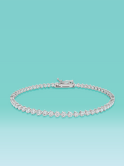 3 Prong Lab Diamond Tennis Bracelet 14K (7inch / 10ct)