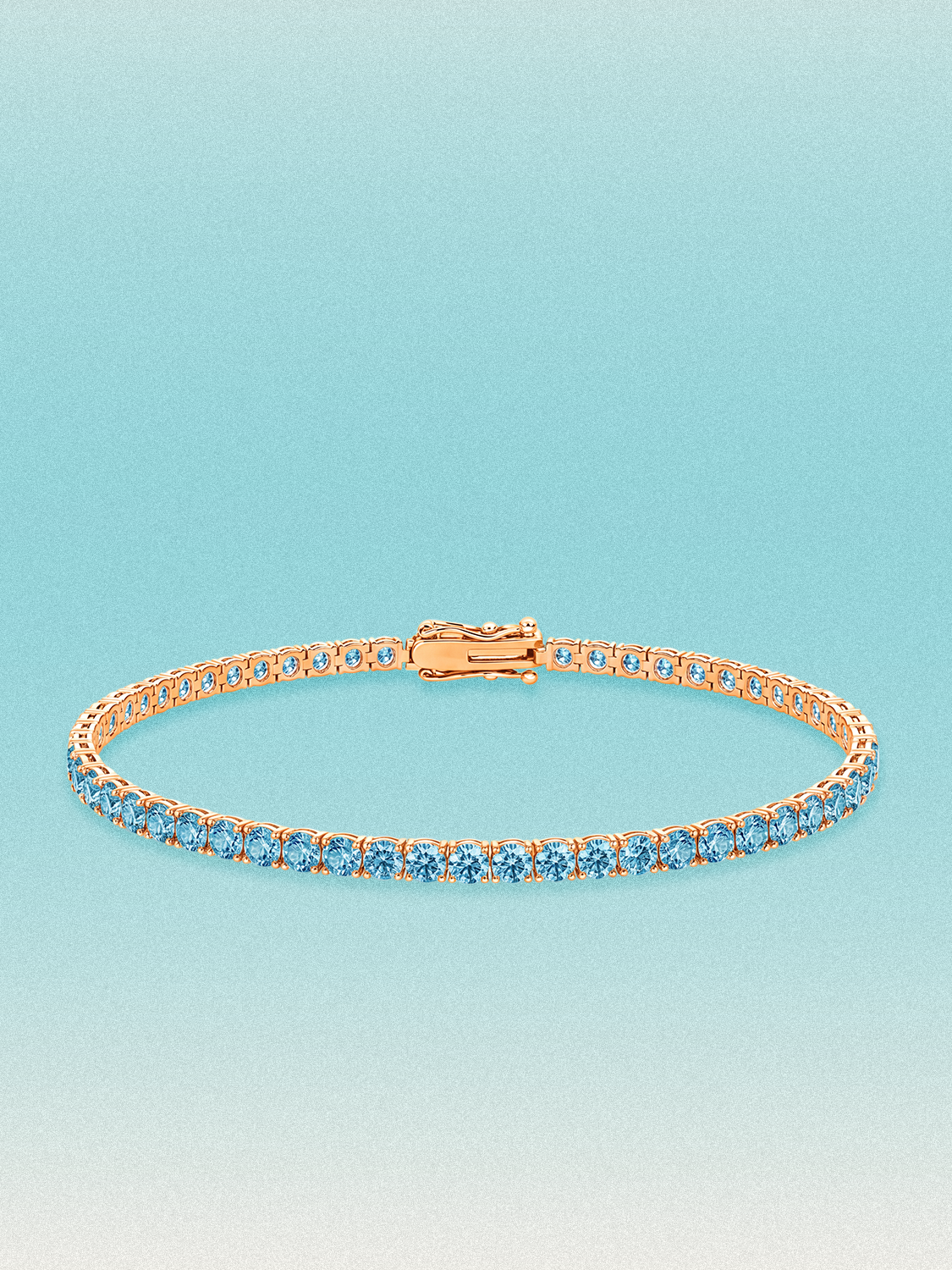 Fancy Blue 3mm (5.50 ctw) Round 4-Prong Lab Grown Diamond Tennis Bracelet