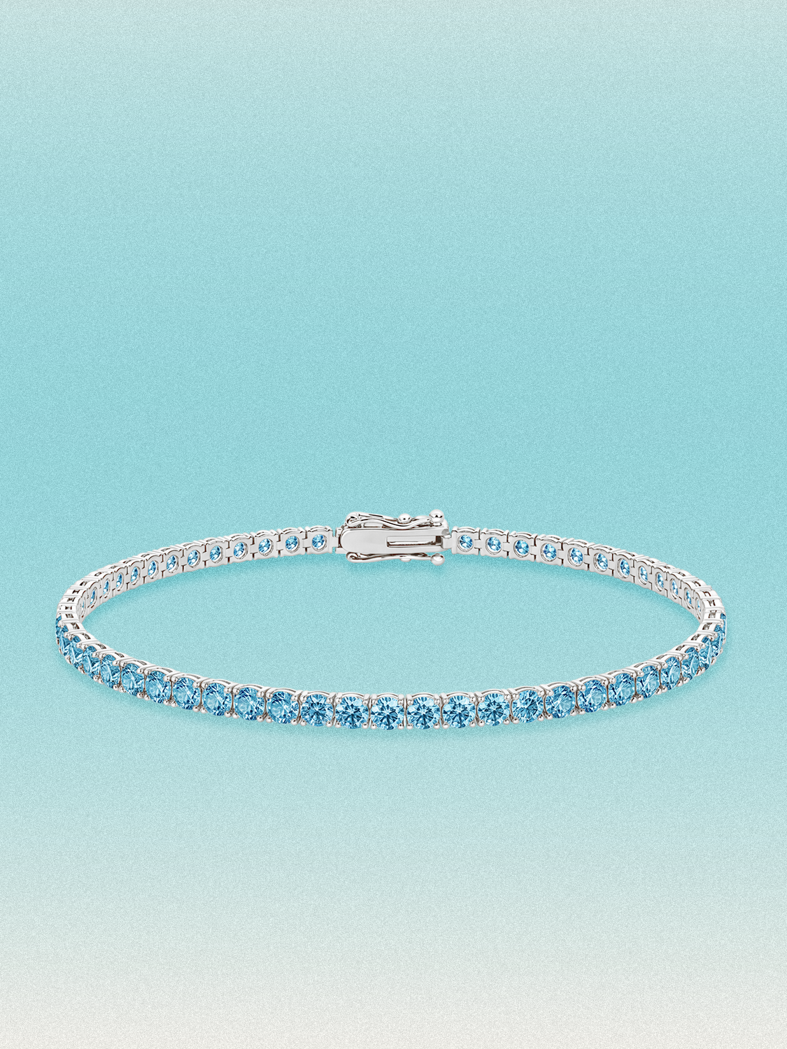 Fancy Blue 3mm (5.50 ctw) Round 4-Prong Lab Grown Diamond Tennis Bracelet