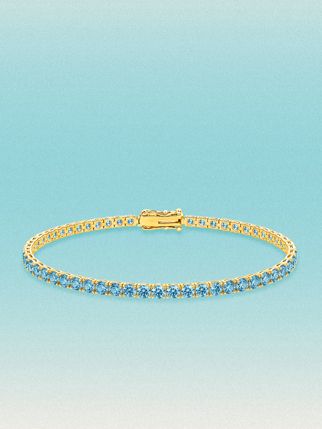 Fancy Blue 3mm (5.50 ctw) Round 4-Prong Lab Grown Diamond Tennis Bracelet