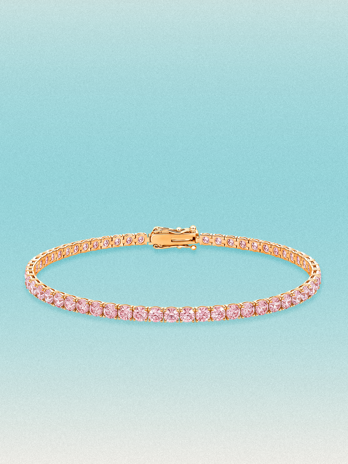 Fancy Pink 3mm (5.50 ctw) Round 4-Prong Lab Grown Diamond Tennis Bracelet