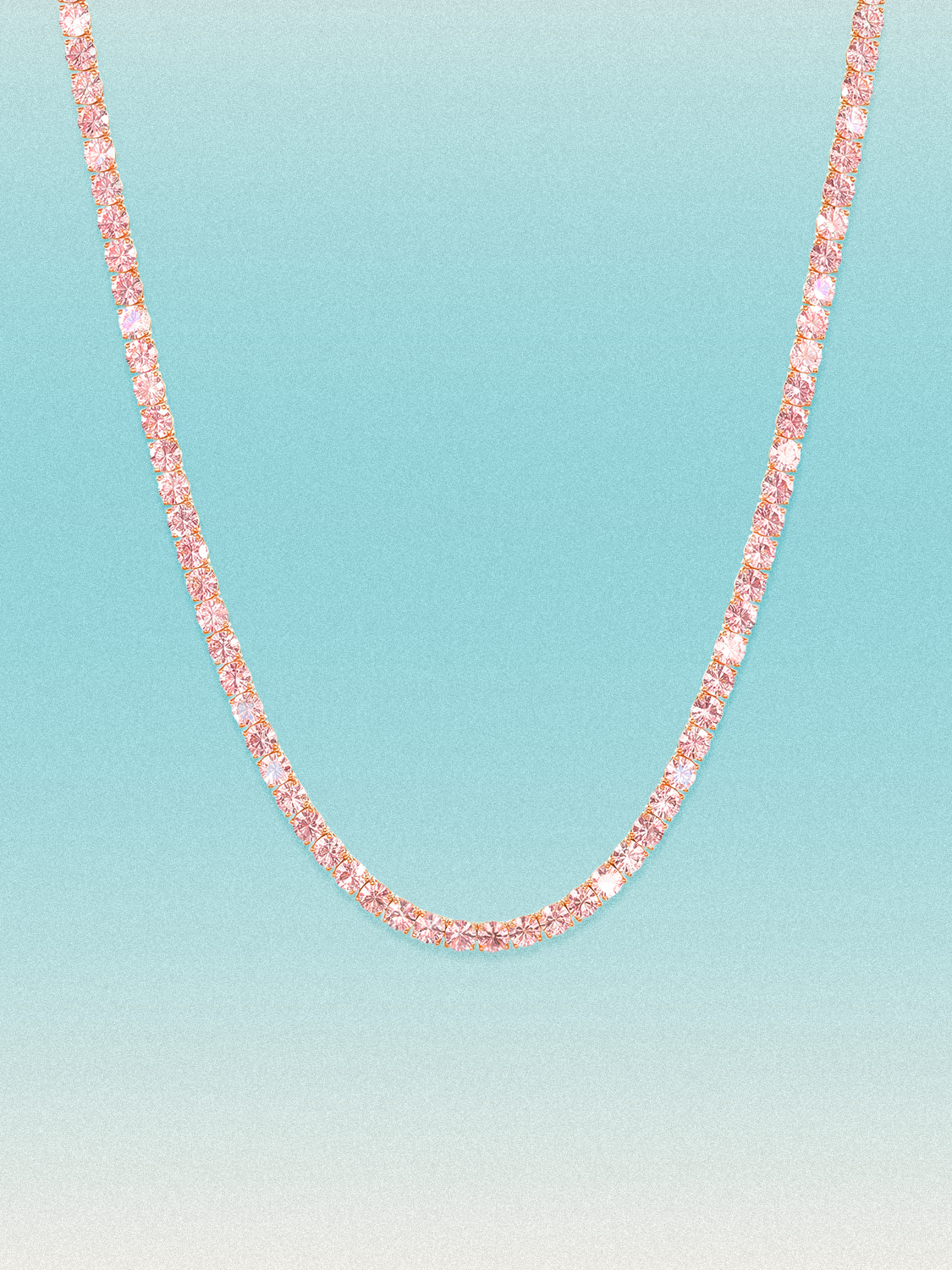 Fancy Pink 3mm (14.30-19.50 ctw) Round 4-Prong Lab Grown Diamond Tennis Necklace