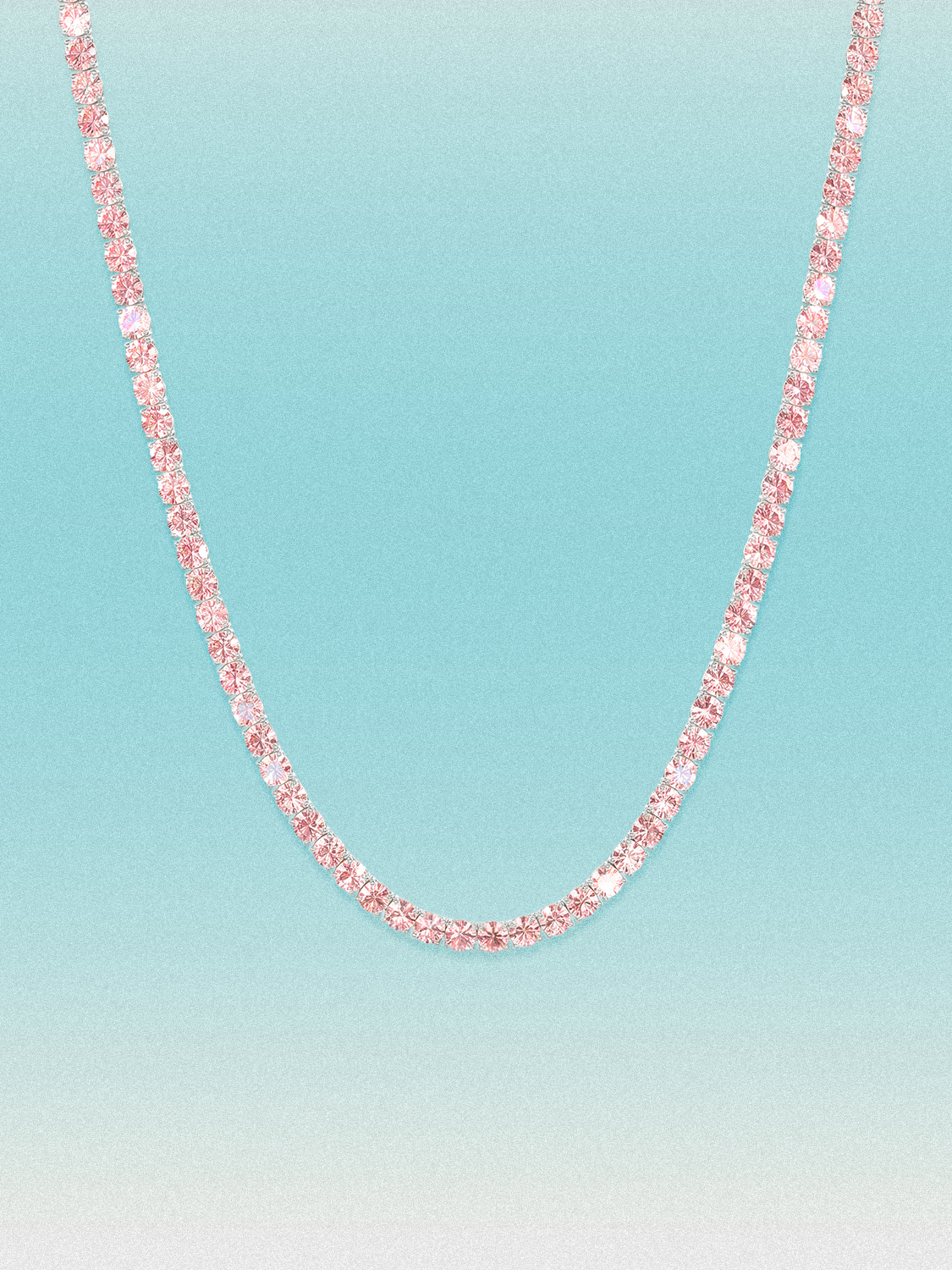 Fancy Pink 3mm (14.30-19.50 ctw) Round 4-Prong Lab Grown Diamond Tennis Necklace