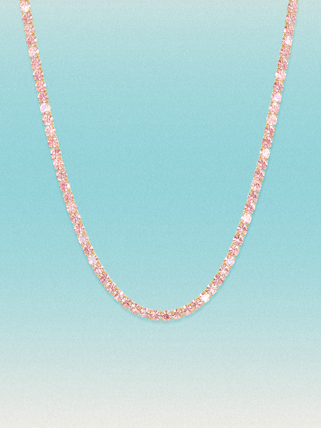 Fancy Pink 3mm (14.30-19.50 ctw) Round 4-Prong Lab Grown Diamond Tennis Necklace