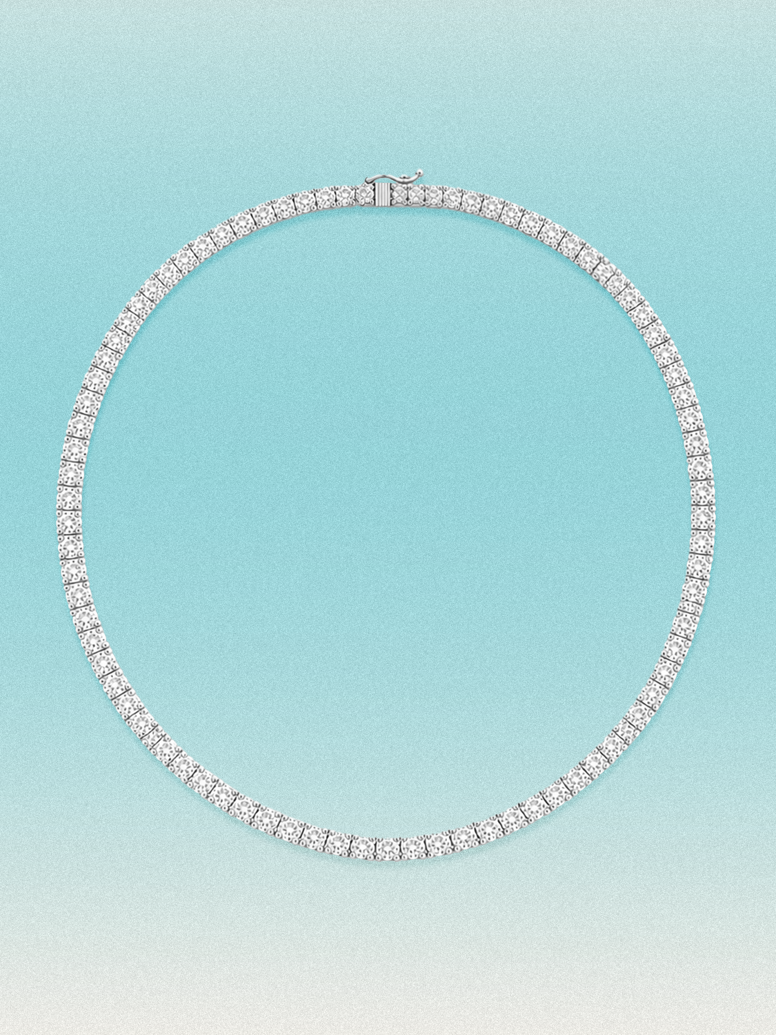 3mm Round 4-Prong Lab Grown Diamond Tennis Necklace