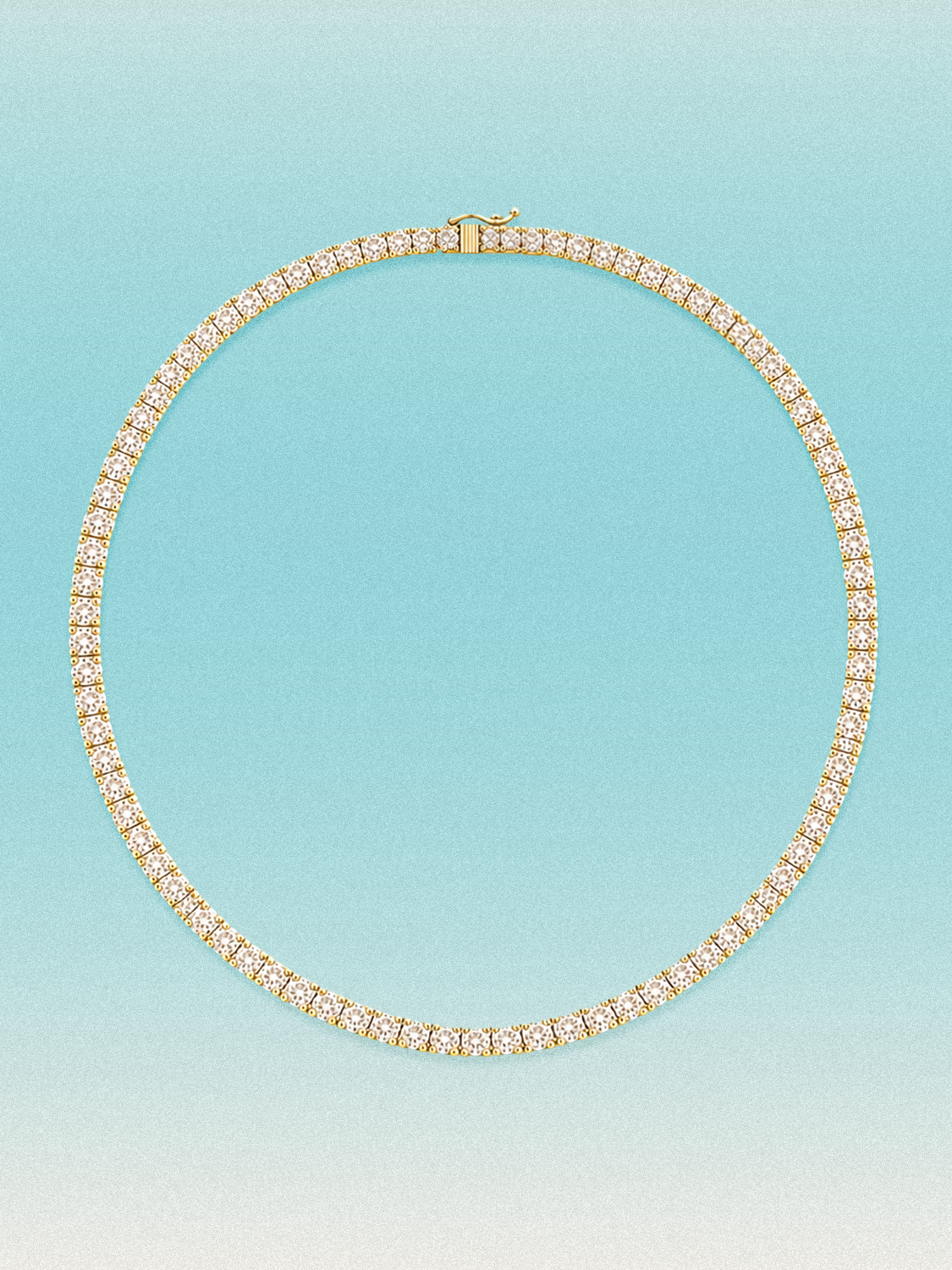 3mm Round 4-Prong Lab Grown Diamond Tennis Necklace