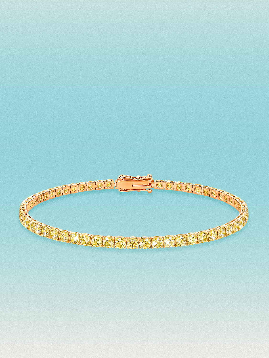 Fancy Yellow 3mm (5.50 ctw) Round 4-Prong Lab Grown Diamond Tennis Bracelet
