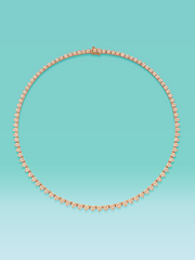 3 Prong Lab Diamond Tennis Necklace 14K (16inch / 6.5ct total)