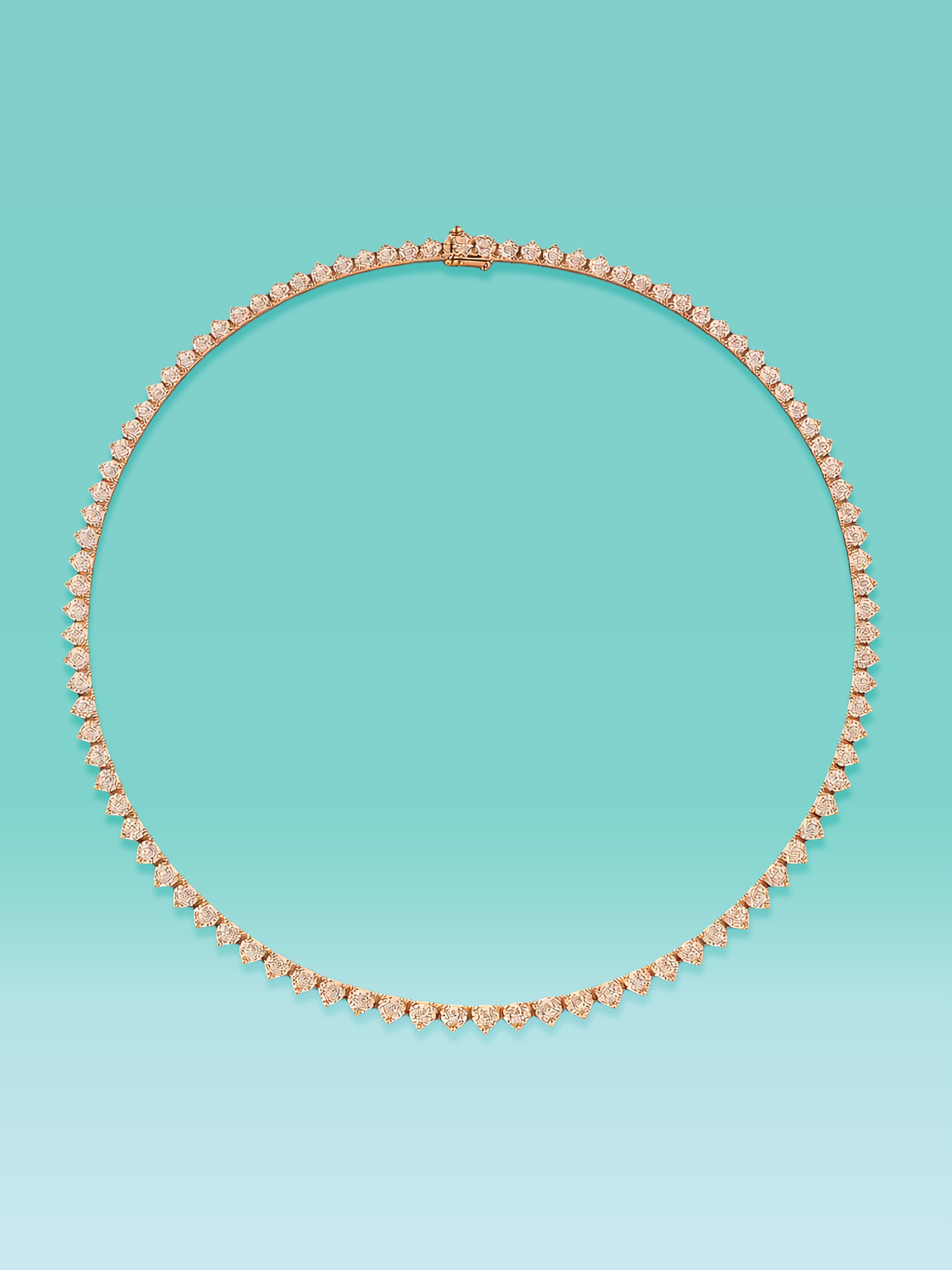 3 Prong Lab Diamond Tennis Necklace 14K (16inch / 23ct total)