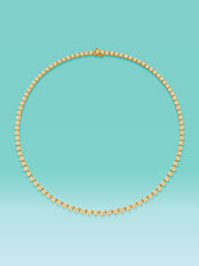 3 Prong Lab Diamond Tennis Necklace 14K (16inch / 21ct total)