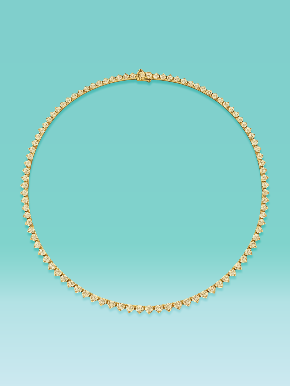 3 Prong Lab Diamond Tennis Necklace 14K (16inch / 8.5ct total)