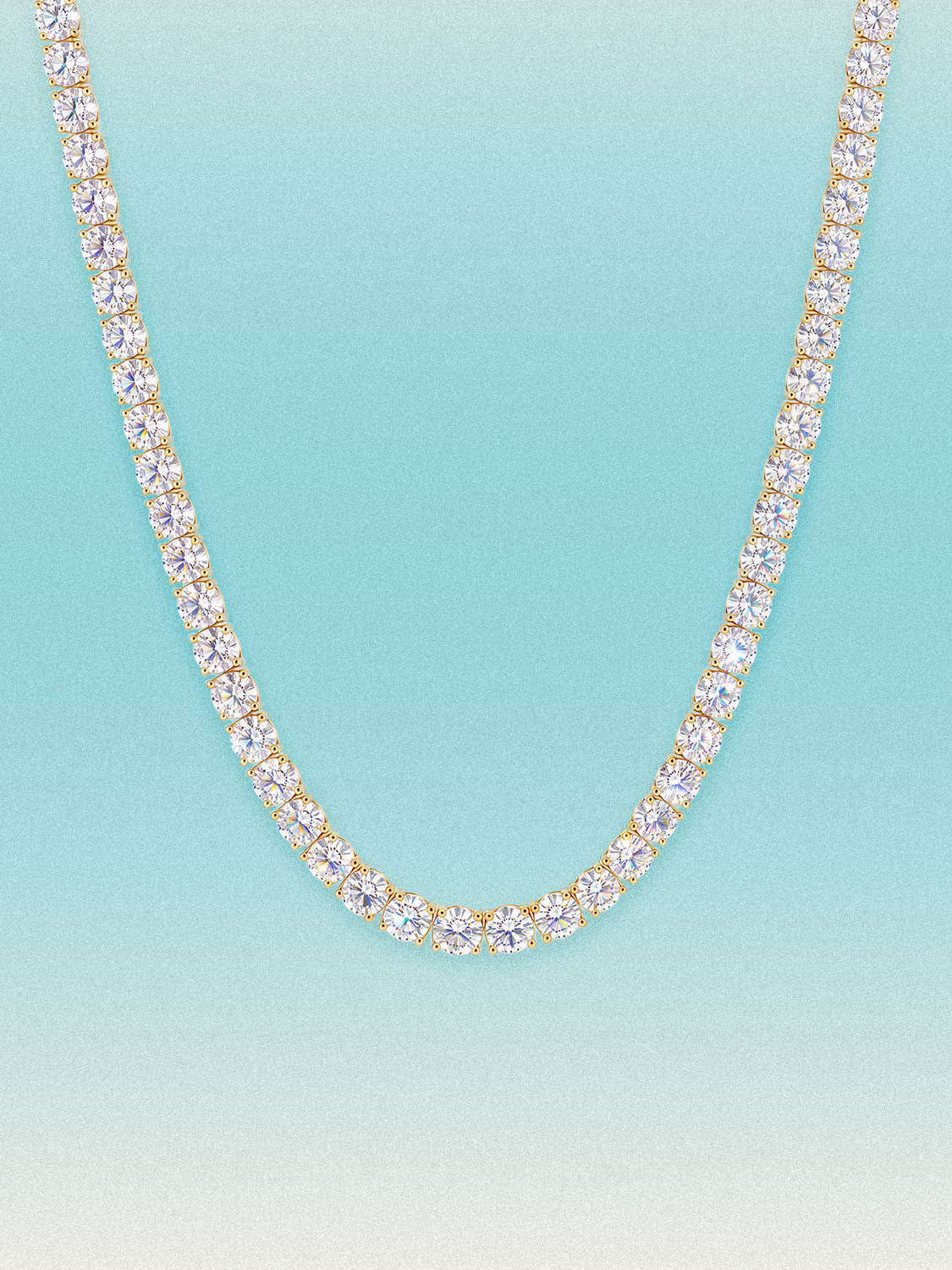 4.25mm (27.60-37.80 ctw) Round 4-Prong Lab Grown Diamond Tennis Necklace