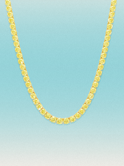 Fancy Yellow 4.25mm (27.60-37.80 ctw) Round 4-Prong Lab Grown Diamond Tennis Necklace