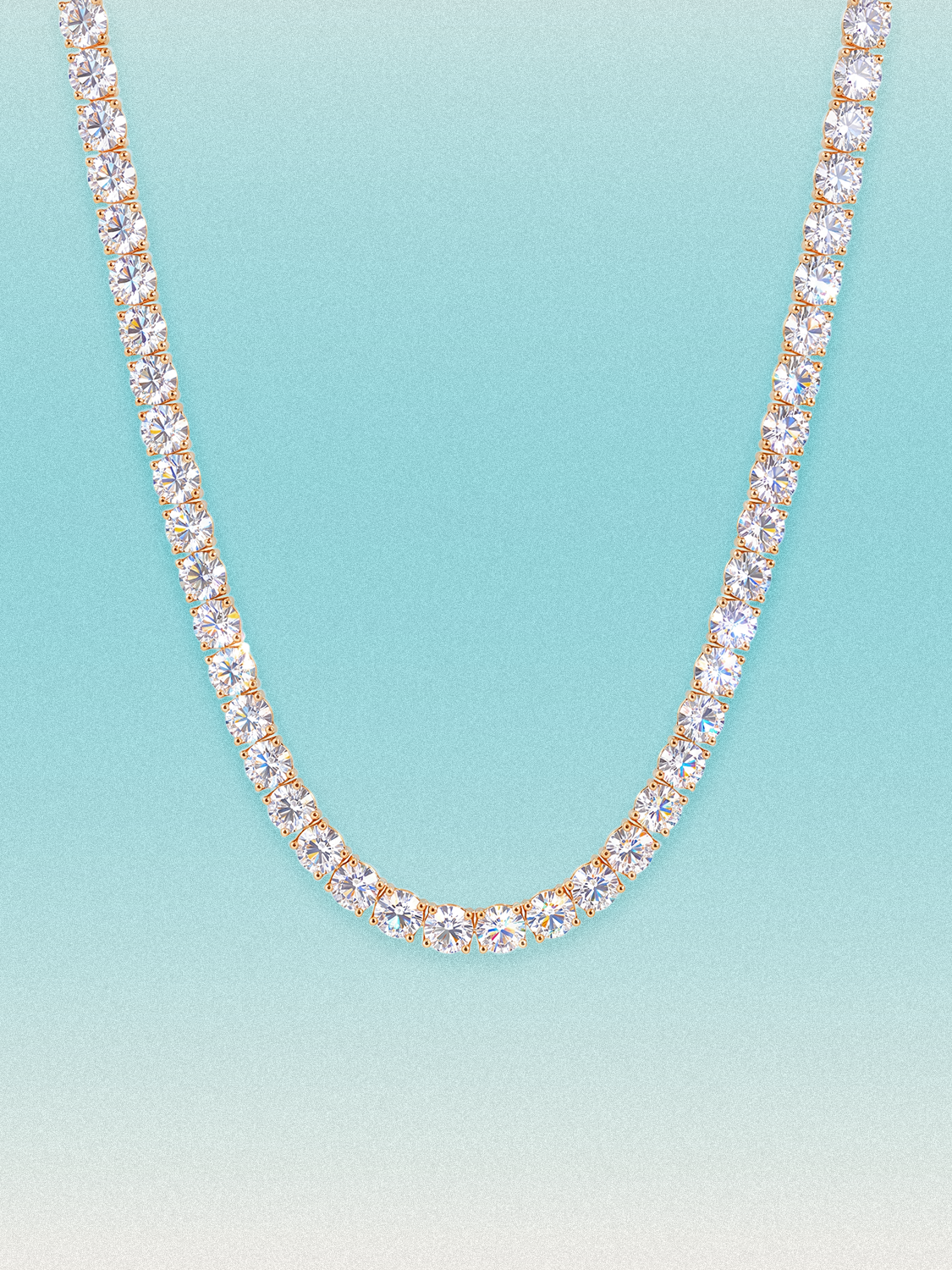 4.5mm (37.50-41.00 ctw) Round 4-Prong Lab Grown Diamond Tennis Necklace