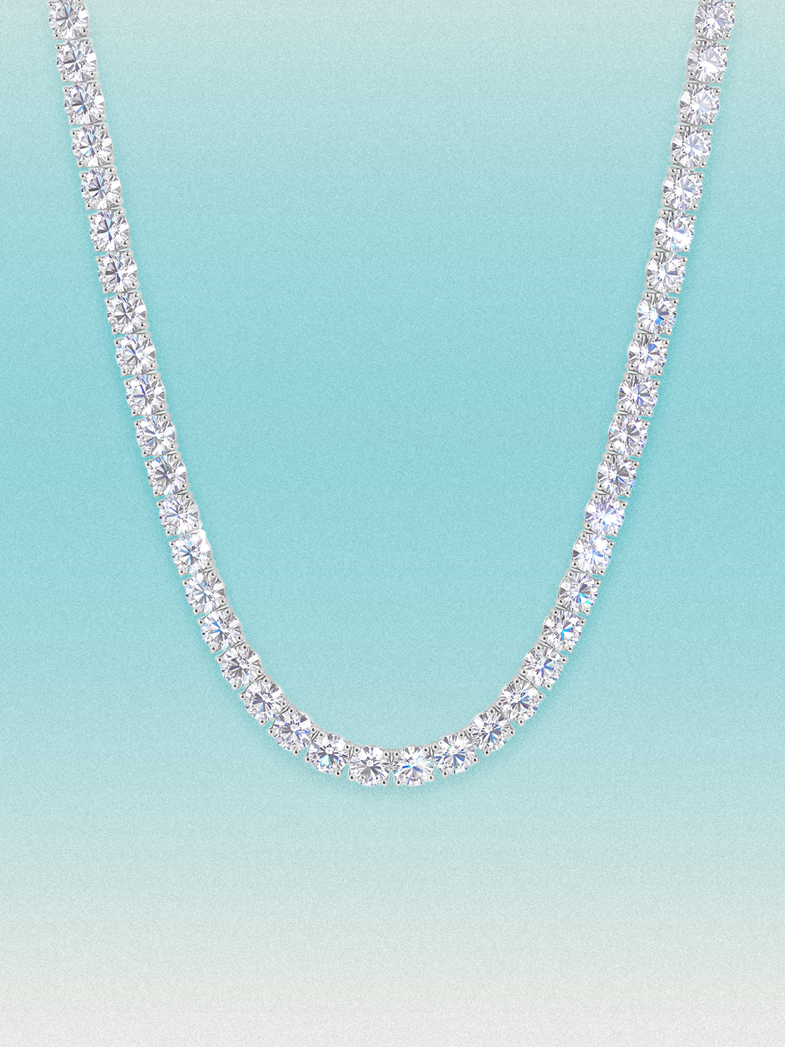 4.5mm (37.50-41.00 ctw) Round 4-Prong Lab Grown Diamond Tennis Necklace