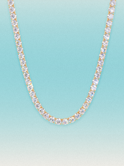 4.5mm (37.50-41.00 ctw) Round 4-Prong Lab Grown Diamond Tennis Necklace