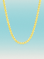 Fancy Yellow 4.5mm (37.50-41.00 ctw) Round 4-Prong Lab Grown Diamond Tennis Necklace