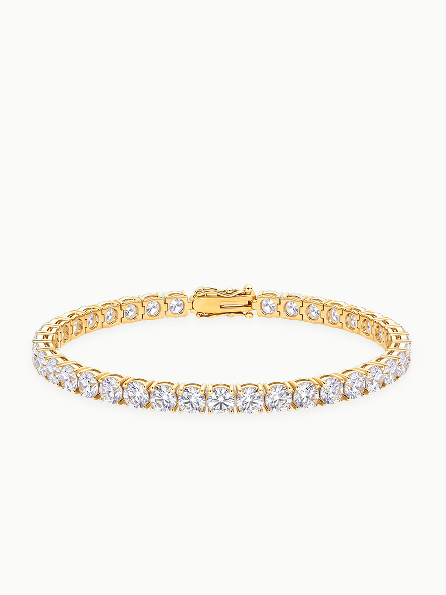 4.6mm (13.00 ctw) Round 4-Prong Lab Grown Diamond Tennis Bracelet