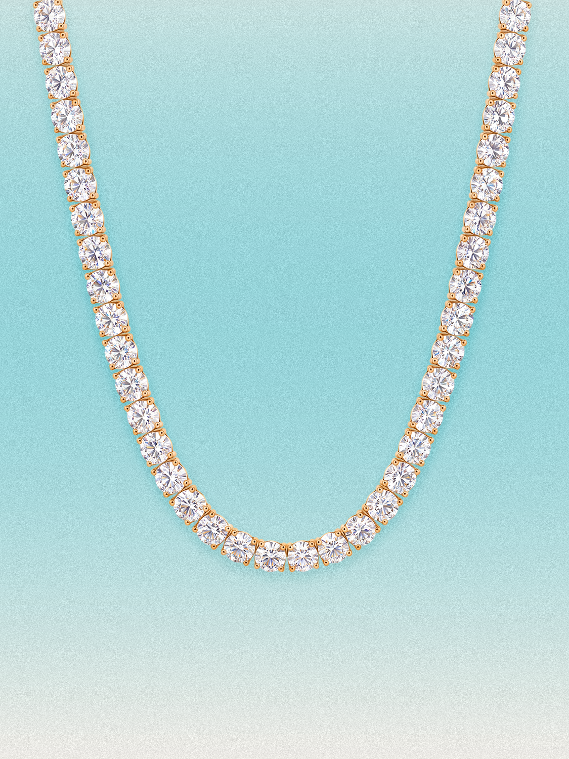 4.75mm (42.50-47.00 ctw) Round 4-Prong Lab Grown Diamond Tennis Necklace