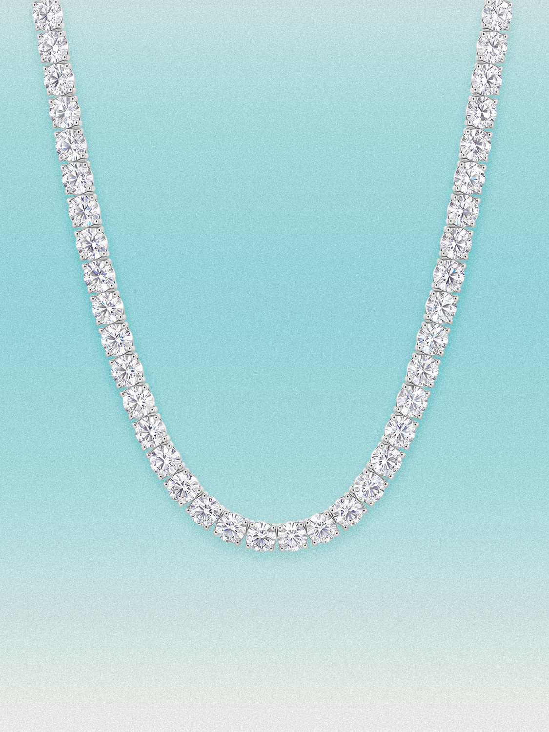 4.75mm (42.50-47.00 ctw) Round 4-Prong Lab Grown Diamond Tennis Necklace