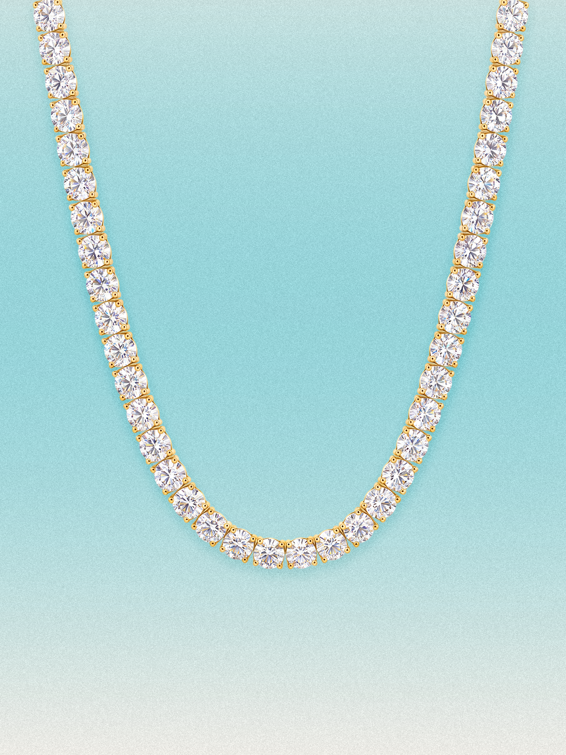 4.75mm (42.50-47.00 ctw) Round 4-Prong Lab Grown Diamond Tennis Necklace