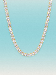 4.75mm (42.50-47.00 ctw) Round 4-Prong Lab Grown Diamond Tennis Necklace