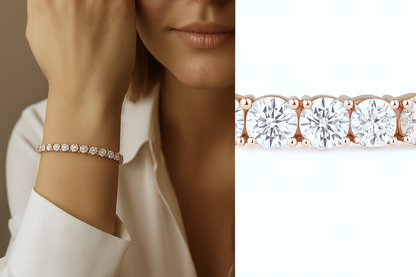 4 Prong Tennis Bracelet 14K (7 inch)