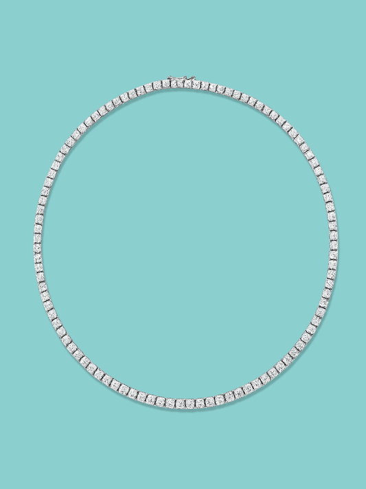 4 Prong Tennis Necklace 14K (16 inch)