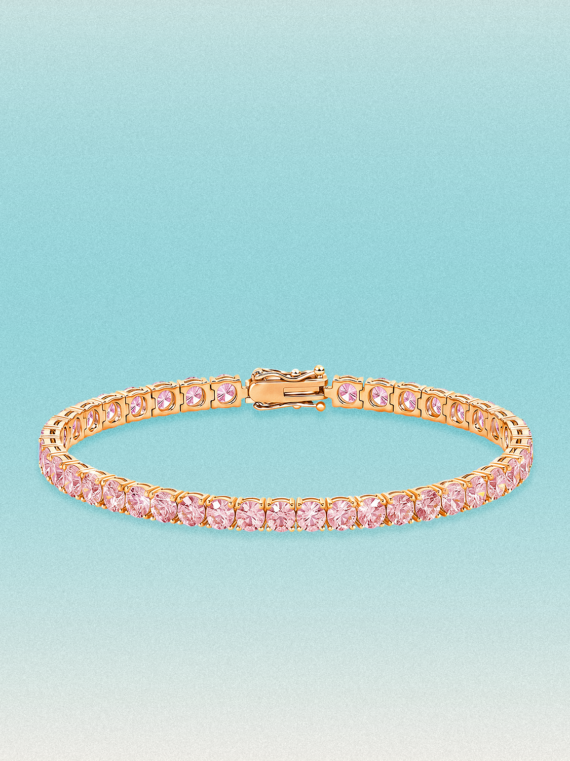 Fancy Pink 4mm (10.00 ctw) Round 4-Prong Lab Grown Diamond Tennis Bracelet