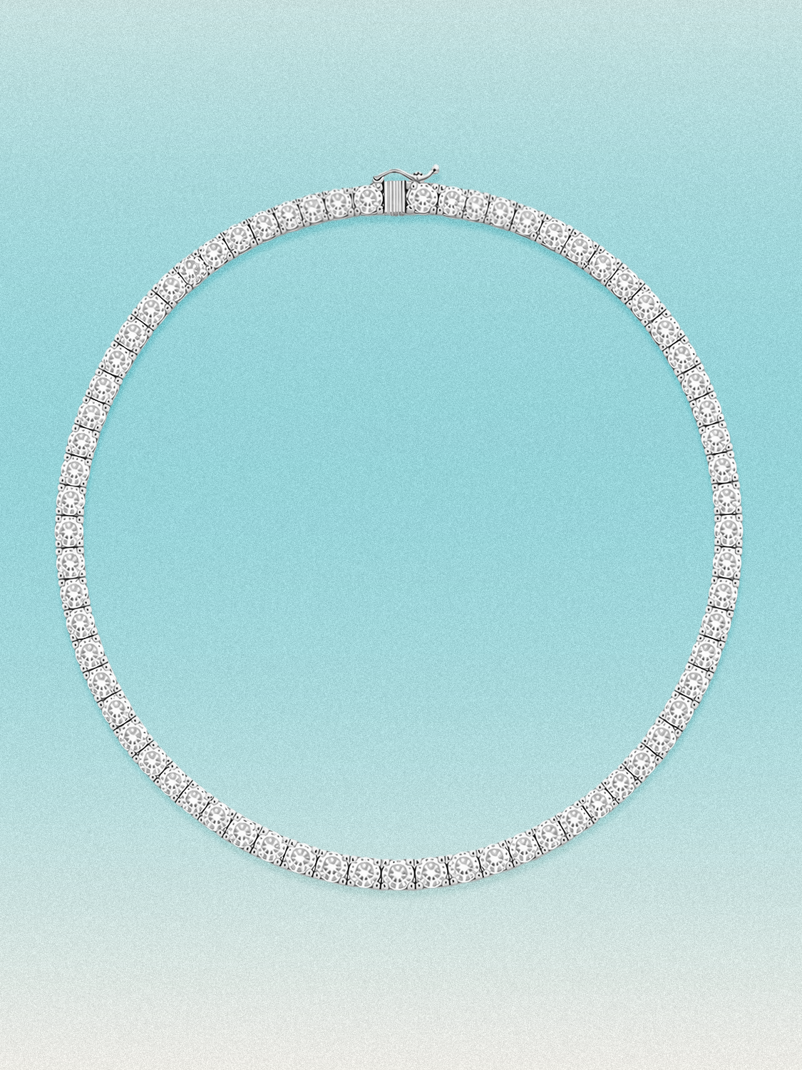 4mm Round 4-Prong Lab Grown Diamond Tennis Necklace