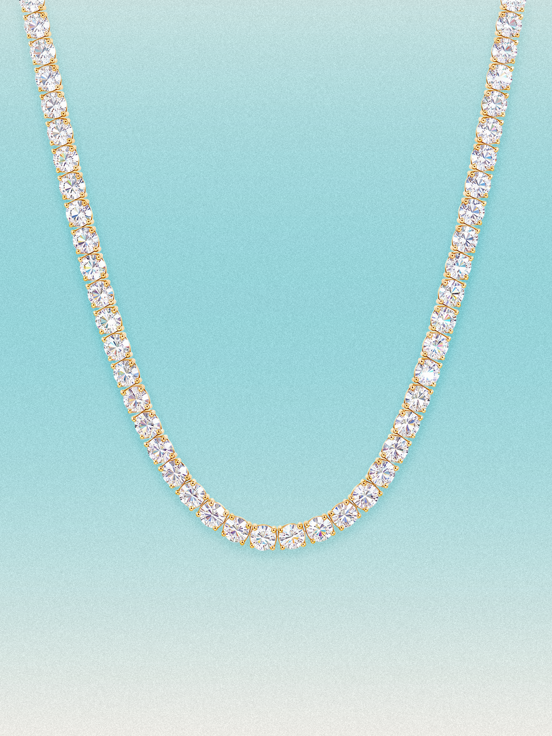 4mm (24.00-33.10 ctw) Round 4-Prong Lab Grown Diamond Tennis Necklace