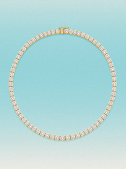 4mm Round 4-Prong Lab Grown Diamond Tennis Necklace