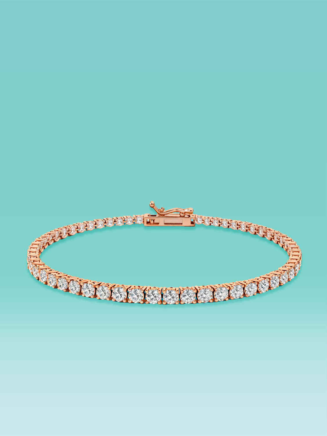 4 Prong Lab Diamond Tennis Bracelet 14K (7inch / 4.5ct total)