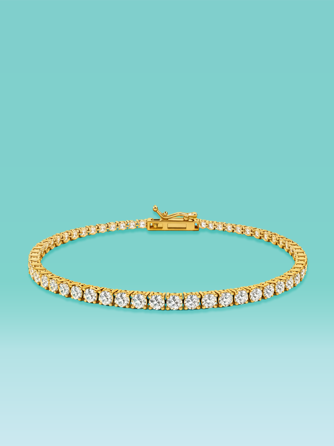 4 Prong Lab Diamond Tennis Bracelet 14K (7inch / 4.5ct total)