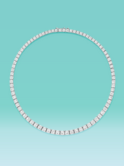 4 Prong Lab Diamond Tennis Necklace 14K (16inch / 23ct total)