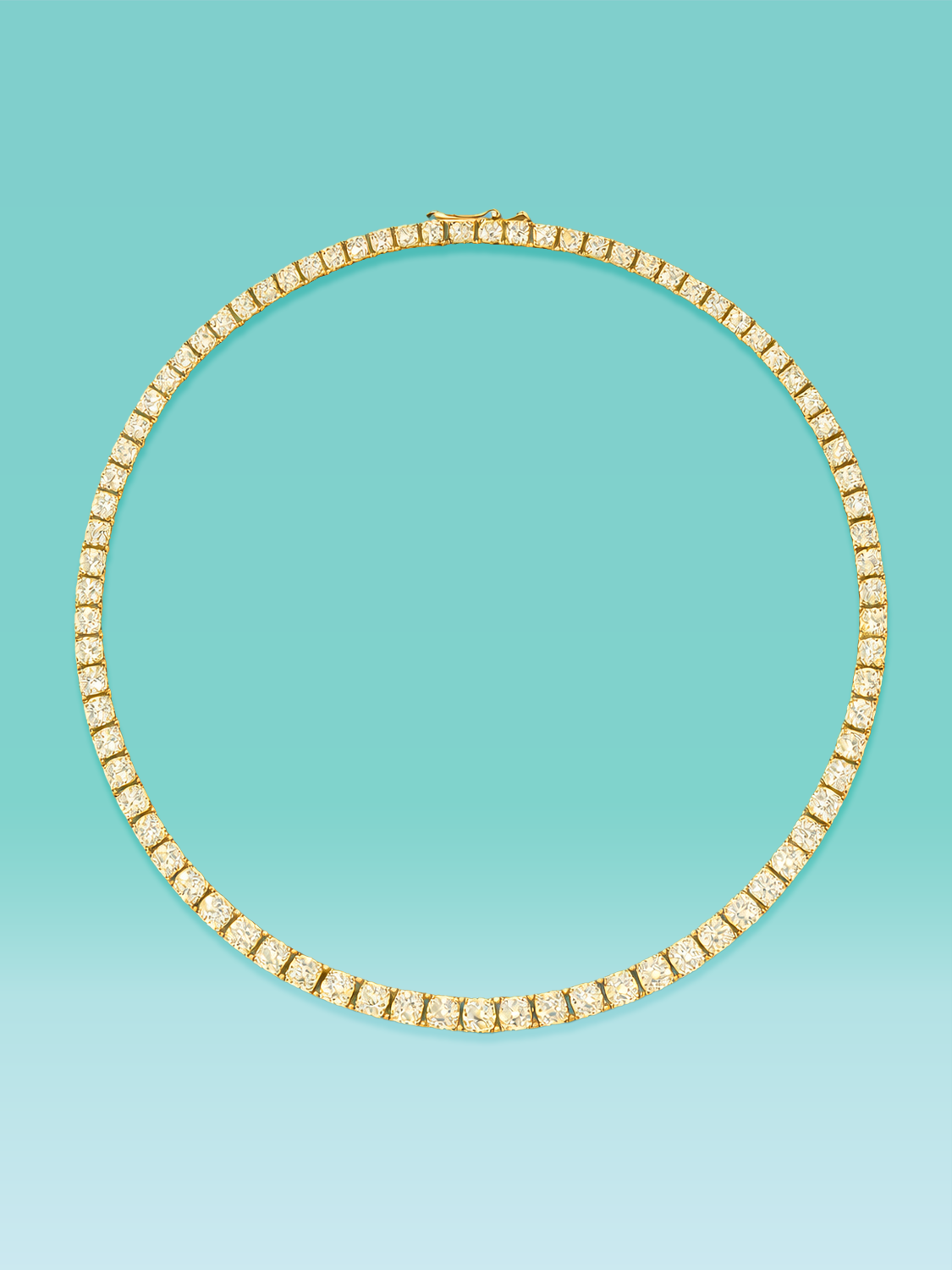 4 Prong Lab Diamond Tennis Necklace 14K (16inch / 6.5ct total)