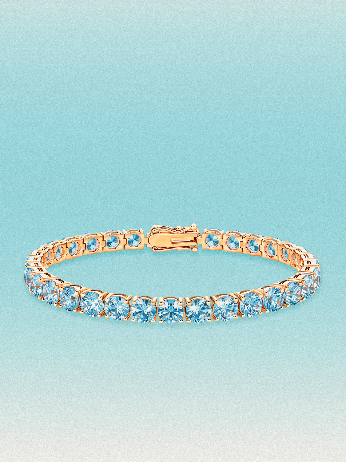Fancy Blue 5.2mm (17.00 ctw) Round 4-Prong Lab Grown Diamond Tennis Bracelet