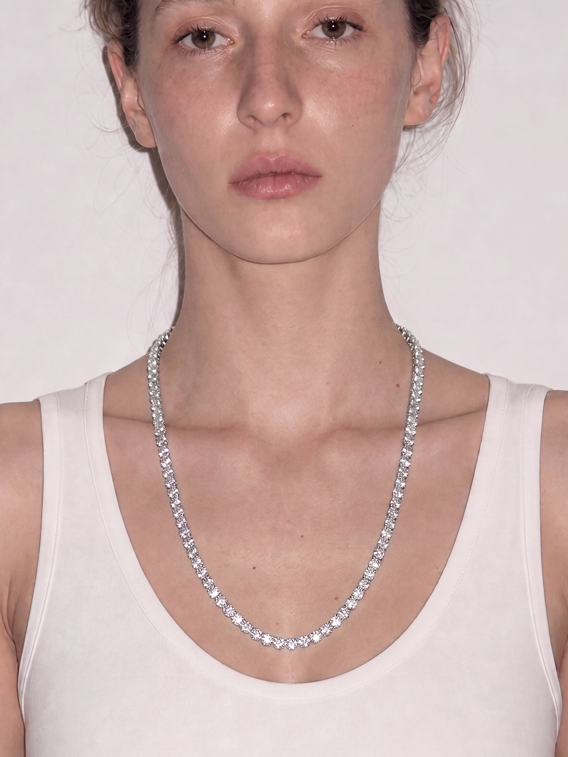 5.2mm (48.50 ctw) Round 4-Prong Lab Grown Diamond Tennis Necklace