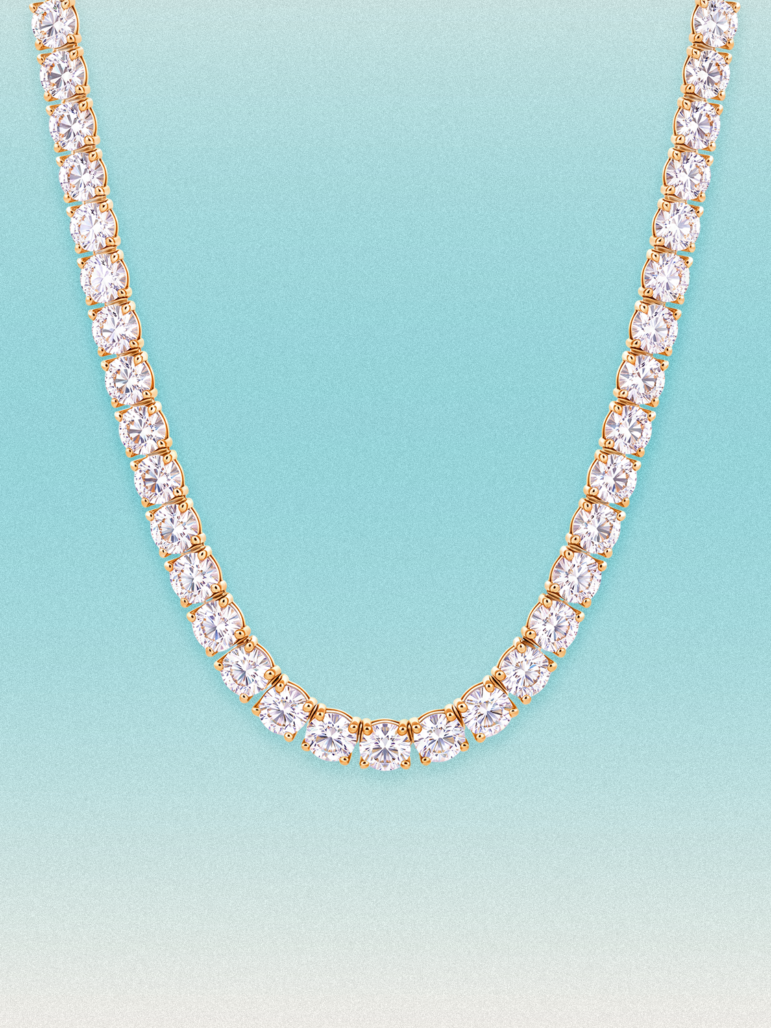 5.2mm (48.50 ctw) Round 4-Prong Lab Grown Diamond Tennis Necklace