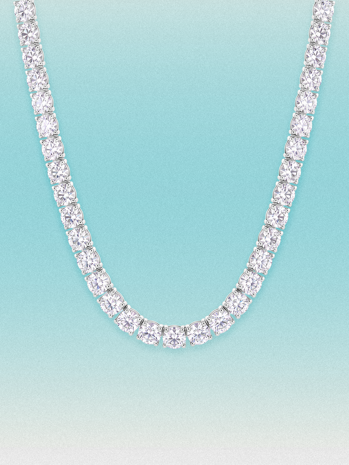 5.2mm (48.50 ctw) Round 4-Prong Lab Grown Diamond Tennis Necklace