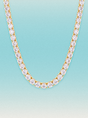 5.2mm (48.50 ctw) Round 4-Prong Lab Grown Diamond Tennis Necklace