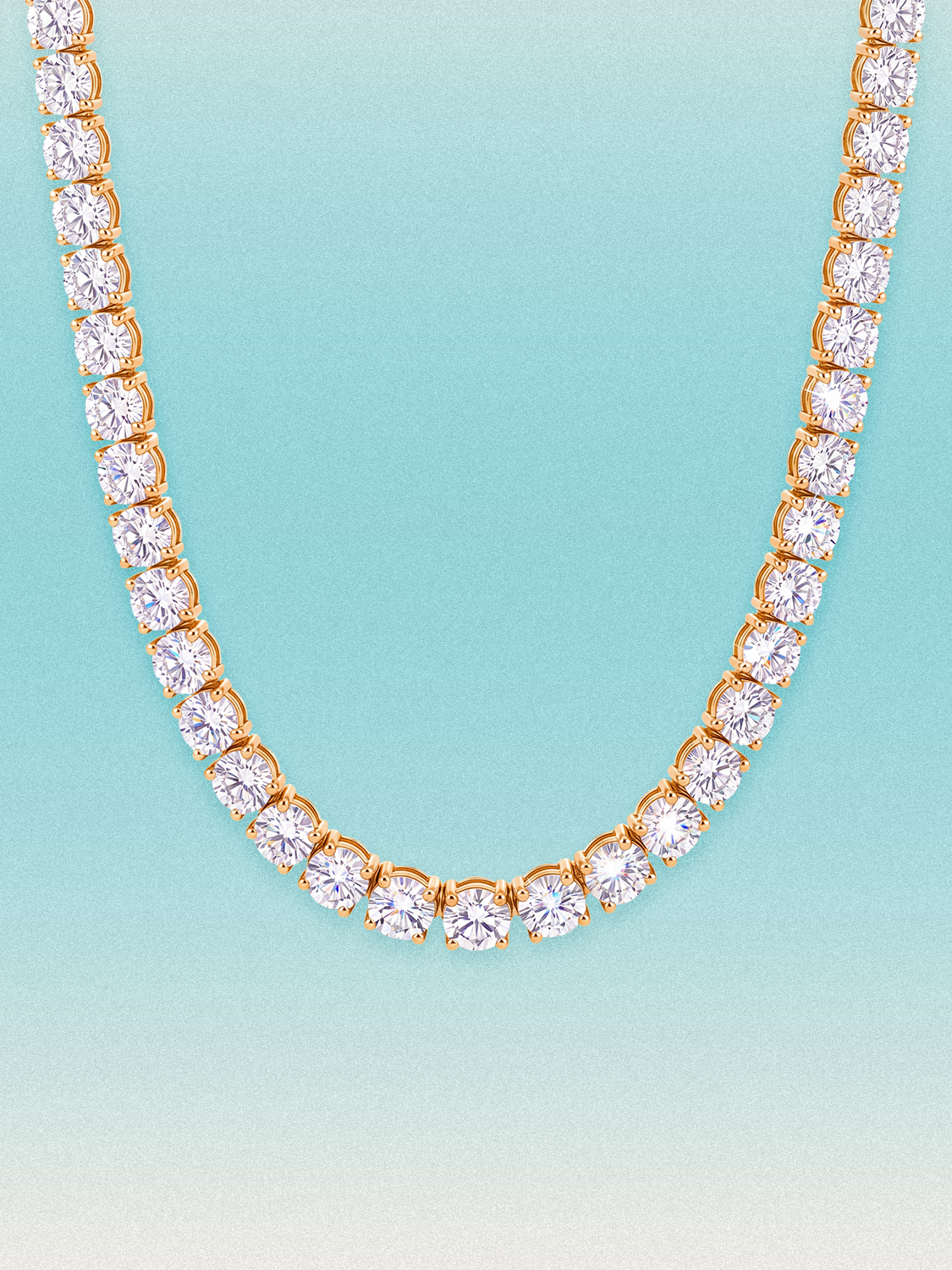 5.8mm (58.00-63.50 ctw) Round 4-Prong Lab Grown Diamond Tennis Necklace