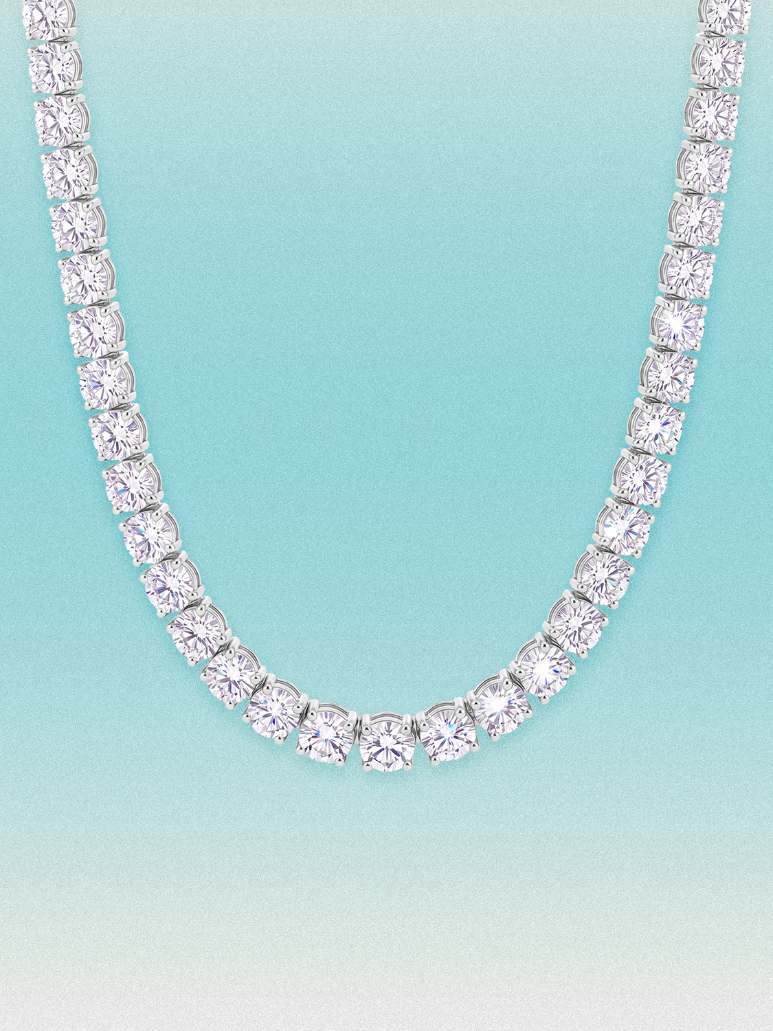 5.8mm (58.00-63.50 ctw) Round 4-Prong Lab Grown Diamond Tennis Necklace