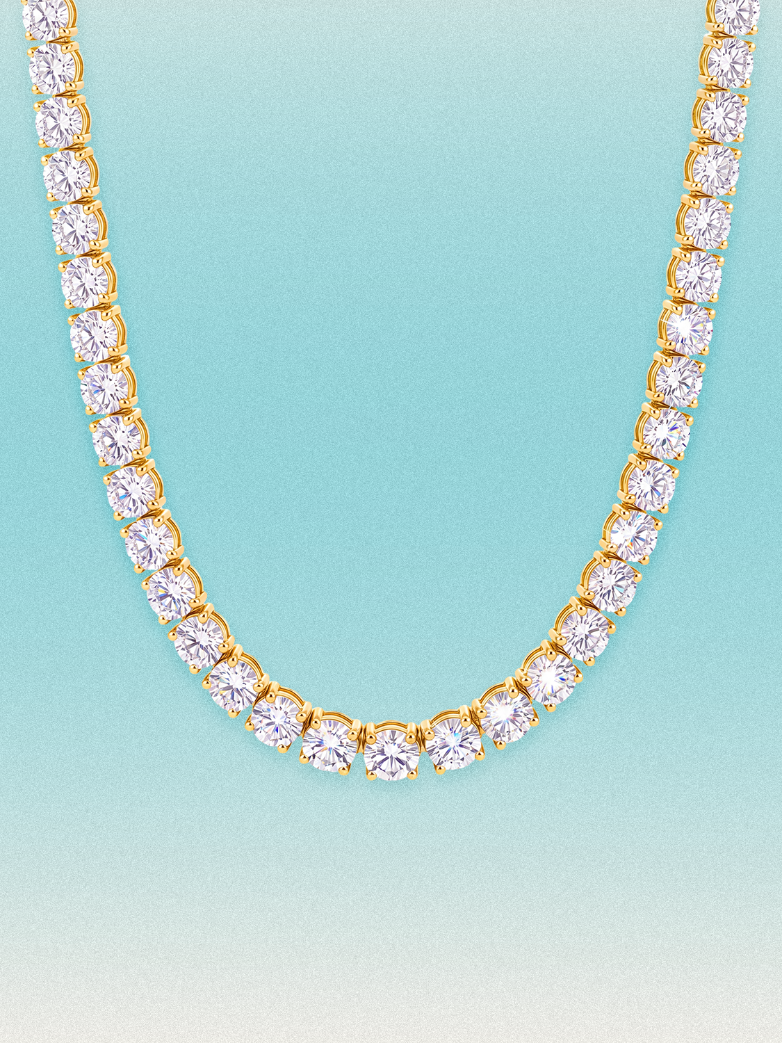 5.8mm (58.00-63.50 ctw) Round 4-Prong Lab Grown Diamond Tennis Necklace
