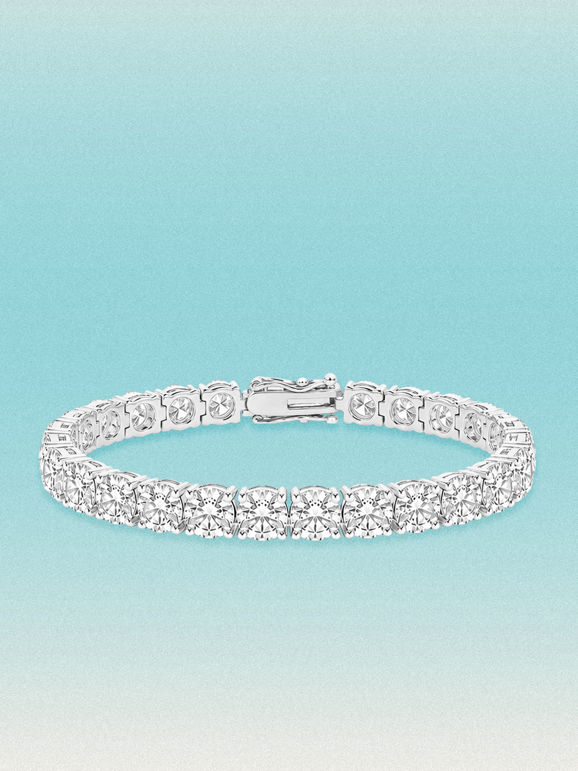 6.35mm Round 4-Prong Lab Grown Diamond Tennis Bracelet